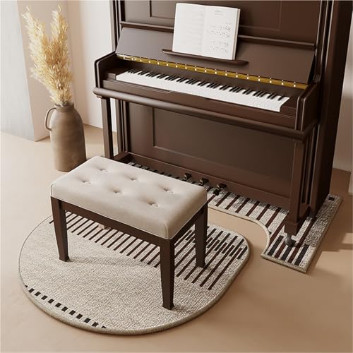 JingNian Klavierteppich Schalldämmend Und rutschfest, 7 Mm Dicke Schallabsorbierende Matte, Stoßdämpfender Teppich Für Wohnzimmer Schlafzimmer Arbeitszimmer Balkon(H,70x160cm+110x110cm) von JingNian