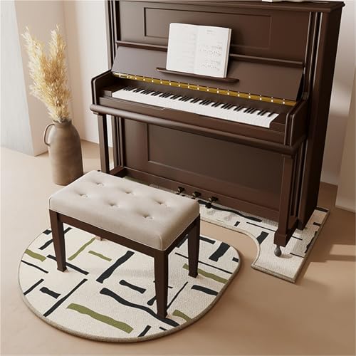 JingNian Klavierteppich Schalldämmend Und rutschfest, 7 Mm Dicke Schallabsorbierende Matte, Stoßdämpfender Teppich Für Wohnzimmer Schlafzimmer Arbeitszimmer Balkon(I,110x110cm/43.3x43.3in) von JingNian