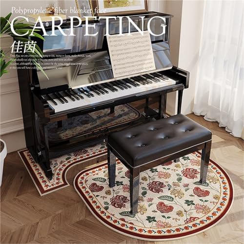 JingNian Klavierteppich Schalldämmend Und rutschfest, 7 Mm Dicke Schallabsorbierende Matte, Stoßdämpfender Teppich Für Wohnzimmer Schlafzimmer Arbeitszimmer Balkon(R,110x110cm/43.3x43.3in) von JingNian