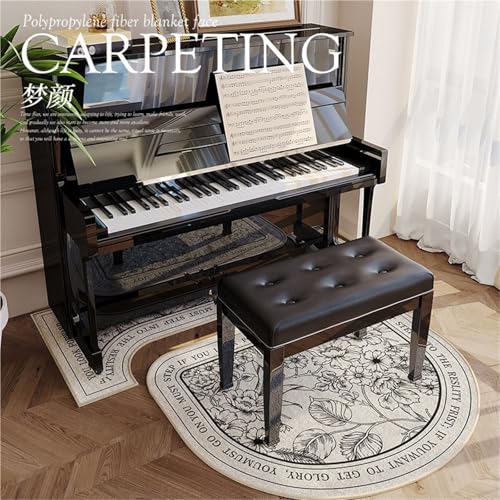 JingNian Klavierteppich Schalldämmend Und rutschfest, 7 Mm Dicke Schallabsorbierende Matte, Stoßdämpfender Teppich Für Wohnzimmer Schlafzimmer Arbeitszimmer Balkon(S,70x160cm+110x110cm) von JingNian