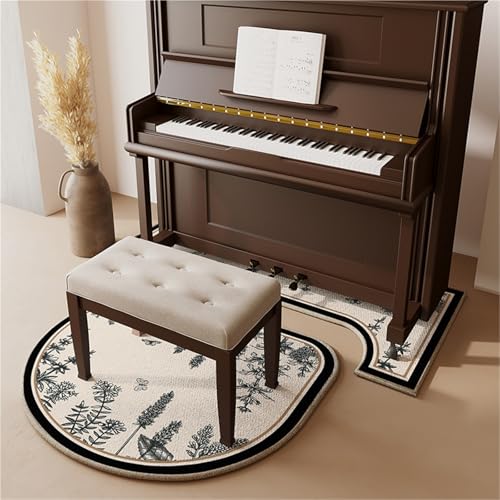 JingNian Klavierteppich Schalldämmend Und rutschfest, 7 Mm Dicke Schallabsorbierende Matte, Stoßdämpfender Teppich Für Wohnzimmer Schlafzimmer Arbeitszimmer Balkon(Y,70x160cm/27.6x63in) von JingNian