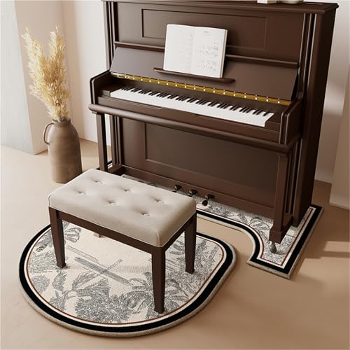JingNian Klavierteppich Schalldämmend Und rutschfest, 7 Mm Dicke Schallabsorbierende Matte, Stoßdämpfender Teppich Für Wohnzimmer Schlafzimmer Arbeitszimmer Balkon(Z,110x110cm/43.3x43.3in) von JingNian