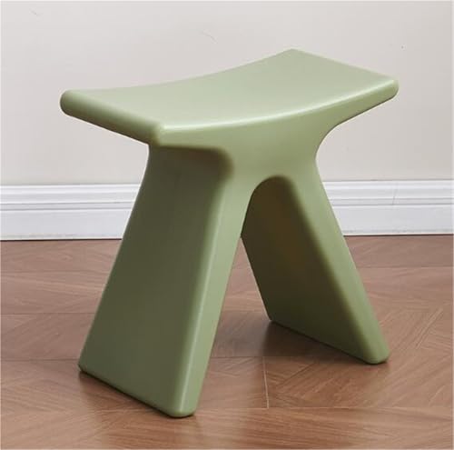 JingNian Kunststoffhocker Klein, Moderner Sitzhocker für Wohnzimmer, Schlafzimmer, Esszimmer oder Flur, Schuhbank und Fußhocker, Vielseitiger Kompakter Hocker(Green) von JingNian