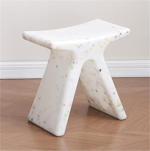 JingNian Kunststoffhocker Klein, Moderner Sitzhocker für Wohnzimmer, Schlafzimmer, Esszimmer oder Flur, Schuhbank und Fußhocker, Vielseitiger Kompakter Hocker(Multi-Colored) von JingNian
