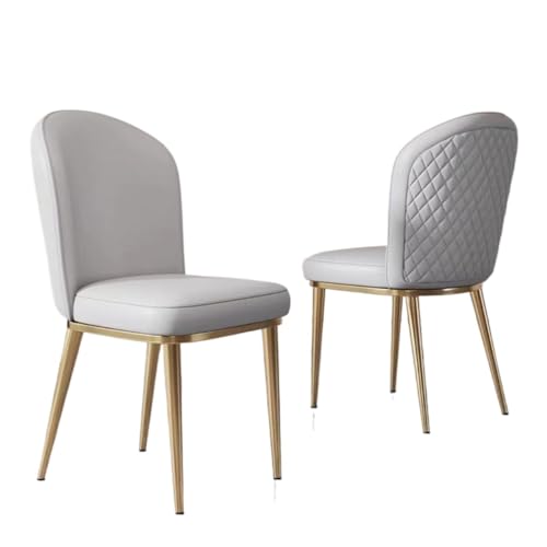 JingNian Mid-Century Modern Küchen- und Esszimmerstuhl mit Goldfarbenen Metallbeinen, gepolsterter Leder-Akzentstuhl, Komfortabler Bauernhausstil für Wohnzimmer und Esszimmer(C) von JingNian