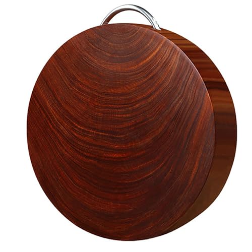 JingNian Rotes Schneidebrett Aus Eisen, Schneidebrett Aus Massivem Holz, Schneidebretter Aus Eisenholz füR Die KüChe mit Griff füR Fleisch, Obst Und GemüSe(Size:33X5CM,Color:b) von JingNian