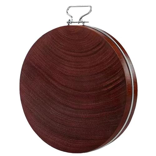 JingNian Rotes Schneidebrett Aus Eisen, Schneidebrett Aus Massivem Holz, Schneidebretter Aus Eisenholz füR Die KüChe mit Griff füR Fleisch, Obst Und GemüSe(Size:46X5CM,Color:a) von JingNian