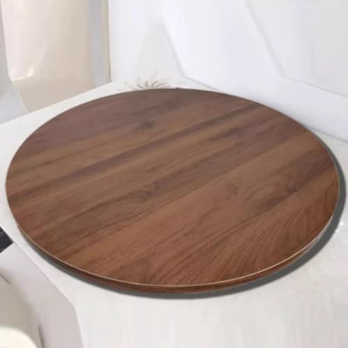 Lazy Susan Drehteller aus Holz, Marmorstruktur, drehbares Tablett, Küche, Esstisch, drehbare Servierplatte für Tischplatte/Arbeitsplatte (Größe: 120 cm, Farbe: A) von JingNian