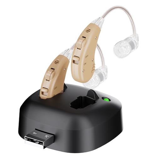 JINGHAO Geräusch Verstärker, Klang-Verstärker für hinter Ohr – Ear Enhancer, Hochwertige Surround-Noise-Unterstützung USB Ladestation von JingHao