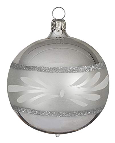 Jingle Bells Lauscha Christbaumkugel 5cm Wanda silber von Jingle Bells Lauscha