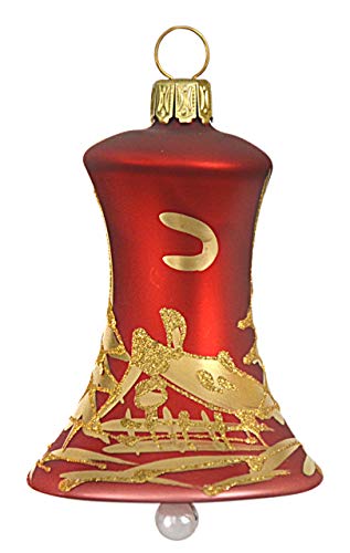 Christbaumschmuck Glocke rot matt mit Goldener Winterlandschaft 4 Stück per Box Christbaumschmuck Glocke rot matt mit Goldener Winterlandschaft 4 Stück per Box von Jingle Bells Lauscha