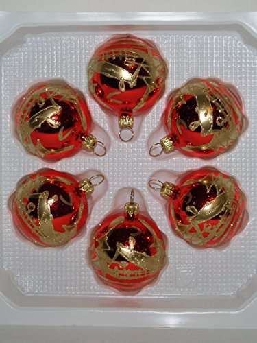Jingle Bells Lauscha Christbaumschmuck Kugel Weihnachtszeit Glanz 5cm 6Stück per Box von Jingle Bells Lauscha