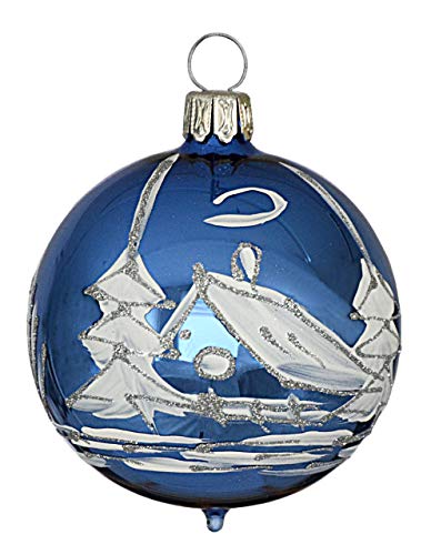 Christbaumschmuck aus Lauscha königsblau 8cm Kugel 4er Set Christbaumschmuck aus Lauscha königsblau 8cm Kugel 4er Set von Jingle Bells Lauscha