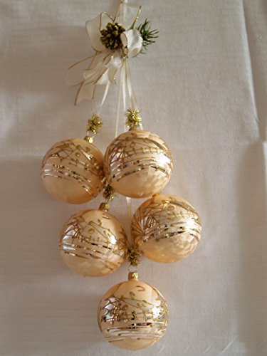 Jingle Bells Lauscha Adventsgehänge Golden Dreams 8cm Kugel von Jingle Bells Lauscha