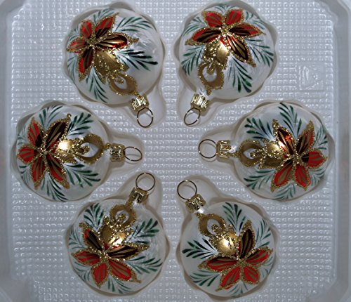 Jingle Bells Lauscha Christbaumkugel Christstern, Durchmesser 5cm, 6Stck. per Box von Jingle Bells Lauscha