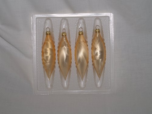 Jingle Bells Lauscha Christbaumschmuck 8cm Kugel Champagner Uni 4fach von Jingle Bells Lauscha