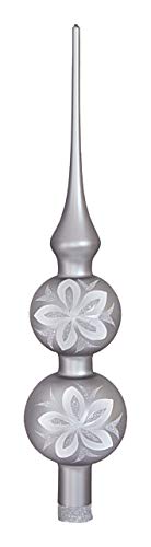 Jingle Bells Lauscha Christbaumspitze antik Silber matt von Jingle Bells Lauscha