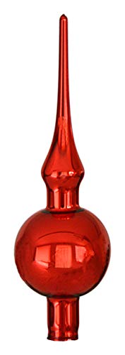 Jingle Bells Lauscha Christbaumspitze rot Glanz Uni Minispitze von Jingle Bells Lauscha