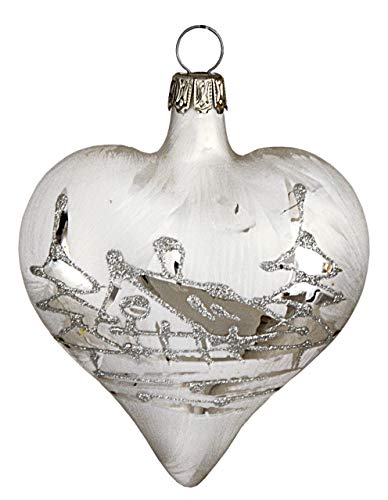 Jingle Bells Lauscha Herz Winterzauber 5cm 4Stück per Box von Jingle Bells Lauscha