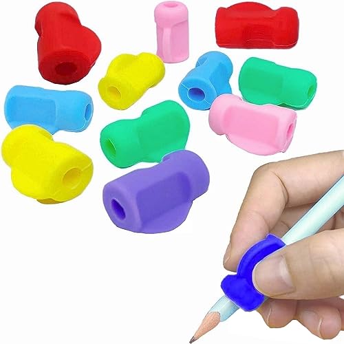 Jingleer 10 x Schreibhilfe für Stift Kinder Stifthaltung Hilfe Kinder Schreiblernhilfe Grip Schreiblernstift Bleistift Griffe Kinder Stifthalter von Jingleer