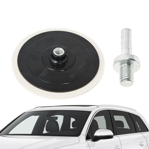 Auto Polierscheibe, Auto Rad Polierset Auto Polierpads Auto Polierpads für Bohrmaschine | Mit Schraubstange, Automatische Beschichtung, beflockte Schleifpapierscheibe, Pad von Jingmiger