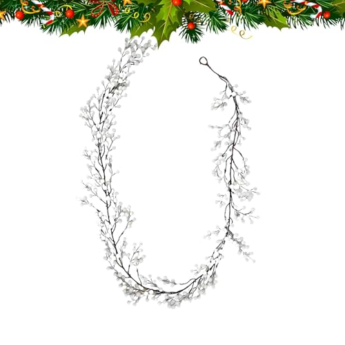 Beerengirlande für den Weihnachtsbaum, Beerengirlande zur Dekoration | Weihnachtsgrün-Cranberry-Girlande 6,2 Fuß | Stechpalmenbeerengirlande, Weihnachtsdekorationen im Freien, Würfel Beerengirlande für den Weihnachtsbaum, Beerengirlande zur Dekoration | Weihnachtsgrün-Cranberry-Girlande 6,2 Fuß | Stechpalmenbeerengirlande, Weihnachtsdekorationen im Freien, Würfel von Jingmiger