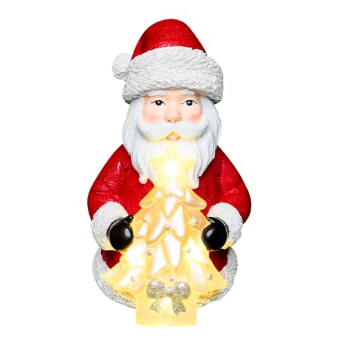 Beleuchtete Weihnachtsdekoration | LED-Tisch-Displayfiguren aus Weihnachtsharz, Elk mit Lichtern in Handarbeit für den Kamin der Küche im Innenbereich von Jingmiger