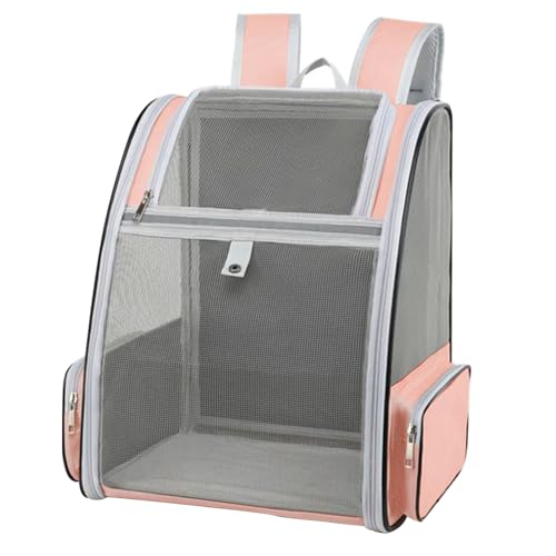 Cat Sackepack Carrier, Cat Carrier Backpack – Rucksack für Haustiere mit großem Kaliber – mit herausnehmbarem Plüschkissen und rutschfester Unterseite für Welpen und Kätzchen von Jingmiger