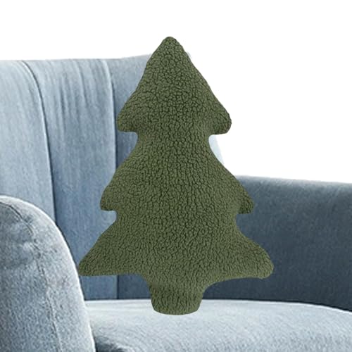 Dekoratives Kissen in Form eines Weihnachtsbaums, Kissen in Form eines Weihnachtsbaums, Kissen in Form eines Winterfestivals – Kissen für Winterfestivals als Stützkissen von Jingmiger