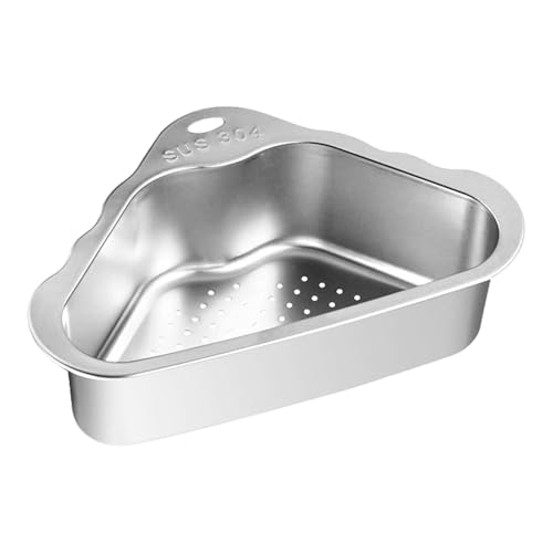 Eckabfluss für Spülbeckenhalterung, dreieckiger Abflusskorb für Spüle, dreieckiges Design für Spülbecken, dreieckiger Korb aus Edelstahl, Korb von Jingmiger