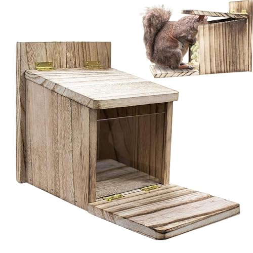 Eichhörnchen-Futterstation für den Garten im Freien | Eichhörnchen-Futterstationen – niedliche Tischdekoration für Hof, Terrasse, Baum, Garten von Jingmiger