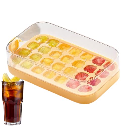 Eiswürfelformen mit Deckel, Eiswürfelformen für Gefrierschrank – Eiswürfelformen aus Silikon, Küchenzubehör für Cocktailpartys und Gefriertruhen von Jingmiger