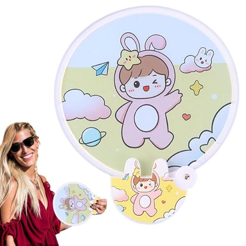 Faltbarer Handfächer, Handventilatoren für Frauen, faltbar, niedlicher Handfan im Taschenformat – die runde Party fördert die kleine fliegende Scheibe, Heimdekoration für Frauen, Frauen und Faltbarer Handfächer, Handventilatoren für Frauen, faltbar, niedlicher Handfan im Taschenformat – die runde Party fördert die kleine fliegende Scheibe, Heimdekoration für Frauen, Frauen und von Jingmiger