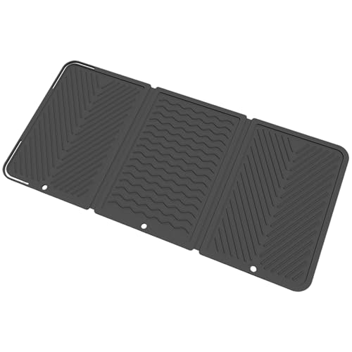 Flache Silikonmatte, Abtropfmatte aus Silikon – zusammenklappbare flache Ablaufmatte | hitzebeständiger Schutz 55,9 x 48,9 cm zum Kochen, Zubereiten von Lebensmitteln, Getränken von Jingmiger