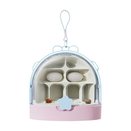 Futterbox für Reptilien, transparente atmungsaktive Box für Wachstum von Seide | Zubehör für Reptilien und Amphibien, verwendbar im Freien, in der Klasse und für die Zucht von Jingmiger