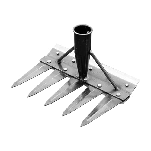 Garten-Unkraut-Rechen aus Kohlenstoffstahl, Unkrautjäter, Gartenrechen aus Kohlenstoffstahl, doppelseitiges Ziehwerkzeug, langlebiger Metallrechen für Erde und Rasen Garten-Unkraut-Rechen aus Kohlenstoffstahl, Unkrautjäter, Gartenrechen aus Kohlenstoffstahl, doppelseitiges Ziehwerkzeug, langlebiger Metallrechen für Erde und Rasen von Jingmiger