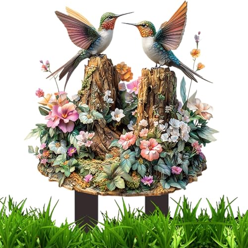 Gartenstecker Kolibri, Gartenpfähle, Deko-Vögel, Frühlingsdeko aus Acryl | wetterfeste Gartenstecker für den Außenbereich, Rasen Gartenstecker Kolibri, Gartenpfähle, Deko-Vögel, Frühlingsdeko aus Acryl | wetterfeste Gartenstecker für den Außenbereich, Rasen von Jingmiger