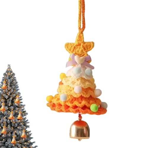Häkel-Weihnachtsornamente, Weihnachtsornamente zum Häkeln - Weihnachtsbaum-Ornament - Weihnachtsornamente - Autoanhänger - Weihnachtsschmuck für von Jingmiger