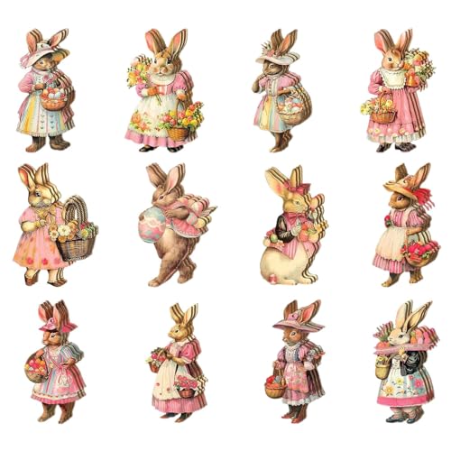 Hänger Osterhase,Hänge?Schmuck Osterhase - Vintage Frühling Baumschmuck,36x Lustige Hänger Weihnachtsbaumschmuck???, Artikel für Frühlingsfeier Haus, Studio von Jingmiger