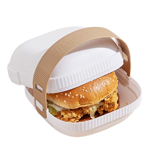 Hamburger-Behälter, Hamburger-Behälter zum Mitnehmen, Hamburger-Box mit Deckel, tragbare Lebensmittel-Box zum Mitnehmen, Sushi-Verpackung, Aufbewahrungsbox von Ham von Jingmiger