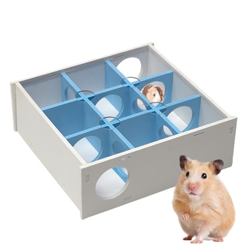 Hamsterfell mit mehreren Kammern, Hamsterhaut mit mehreren Kammern, Hamsterhaus aus Holz mit 9 Schlafzimmern und Labyrinthtunnel – geräumiges Spielspielzeug für die Erkundung von Tunneln, Verstecke Hamsterfell mit mehreren Kammern, Hamsterhaut mit mehreren Kammern, Hamsterhaus aus Holz mit 9 Schlafzimmern und Labyrinthtunnel – geräumiges Spielspielzeug für die Erkundung von Tunneln, Verstecke von Jingmiger