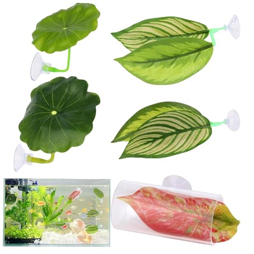 Jingmiger Betta Blatt Hängematte - 5 Stück Justierbares Betta Bett Aquarium Dekoration Mit Saugnapf,Unterschlupf Dekorativ Für Zuhause Süßwasser Zucht Spiel Hobbyisten Haustier Corydora Jingmiger Betta Blatt Hängematte - 5 Stück Justierbares Betta Bett Aquarium Dekoration Mit Saugnapf,Unterschlupf Dekorativ Für Zuhause Süßwasser Zucht Spiel Hobbyisten Haustier Corydora von Jingmiger