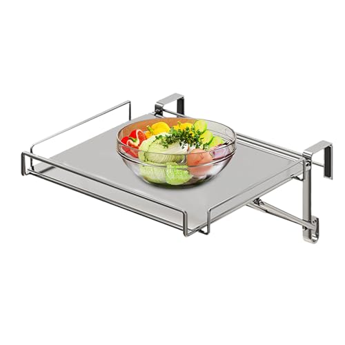 Jingmiger Organizer für Schranktür, faltbar, aus Edelstahl, verstellbar, platzsparend, multifunktional, tragbar, kompakt für Zuhause von Jingmiger