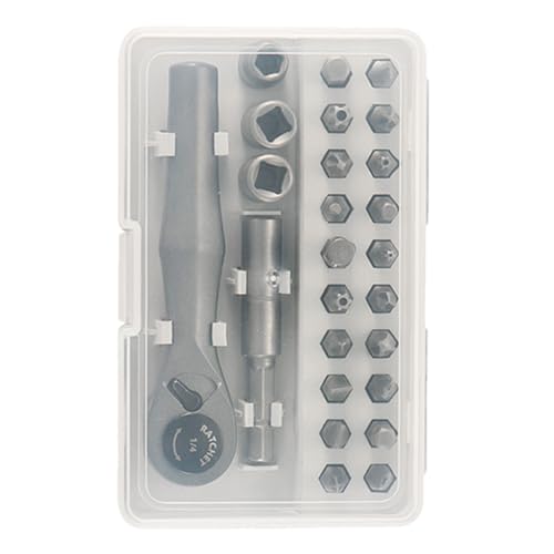 Jingmiger Set mit Ratschenschrauber, mechanischer Schraubendreher-Set aus Chrom-Vanadium-Stahl | Reparatur-Set, verstellbar, rostfrei, für Tischlerarbeiten und Heimwerker Jingmiger Set mit Ratschenschrauber, mechanischer Schraubendreher-Set aus Chrom-Vanadium-Stahl | Reparatur-Set, verstellbar, rostfrei, für Tischlerarbeiten und Heimwerker von Jingmiger