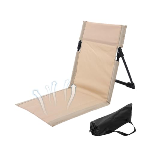 Jingmiger Strandliege Klappbar Leicht,Strandmatte Mit Rückenlehne Liegestuhl,Komfortabel Sonnenliege Faltbar Leicht, Rückenlehne Klappliege Strandstuhl Für Camping Garten Pool von Jingmiger