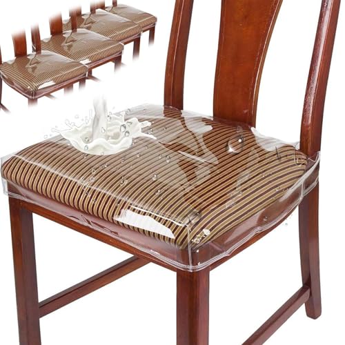 Jingmiger Stuhlschoner, transparent, wasserdicht und kratzfest, für Wohnzimmer, wasserdicht, PVC, transparent von Jingmiger