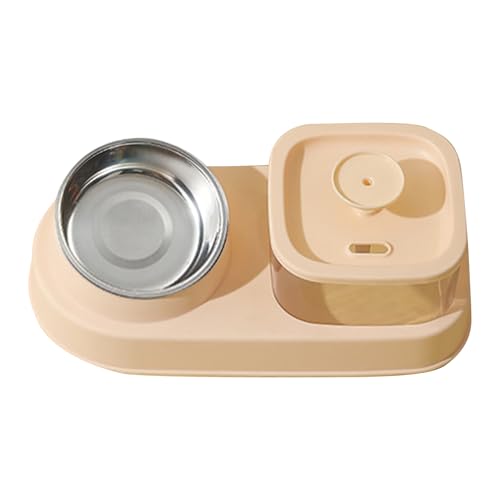 Katzenfutter für Futter und Wasser, Futterstation für Katzen – Futterspender für Katzen, hohe Kapazität, auslaufsicher, Trocken- und Nasstrennung, langsames Füttern von Jingmiger