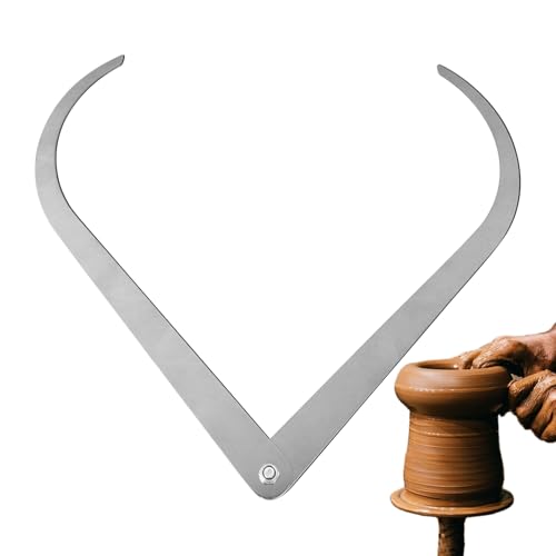 Keramik Messwerkzeuge Für Töpfer, Gebogenes Bein Keramik Messschieber Für Innen Außen Messungen, Edelstahl Skulptur Formen Trimmer Schnitzwerkzeuge Für Frauen Männer Keramik Messwerkzeuge Für Töpfer, Gebogenes Bein Keramik Messschieber Für Innen Außen Messungen, Edelstahl Skulptur Formen Trimmer Schnitzwerkzeuge Für Frauen Männer von Jingmiger