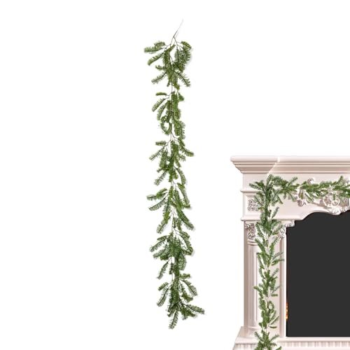 Kieferngirlande, -Weihnachtskiefergirlande, Weihnachtsgirlande mit 6 Füßen, realistische künstliche grüne Kieferngirlande, grüne Dekoration für Mantel, Tisch Kieferngirlande, -Weihnachtskiefergirlande, Weihnachtsgirlande mit 6 Füßen, realistische künstliche grüne Kieferngirlande, grüne Dekoration für Mantel, Tisch von Jingmiger