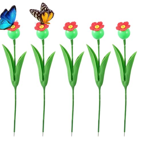 Kolibri-Futterstation auf Gartenspieß, Erdspieß für Kolibri-Futterhaus – 5 x künstliche Blumenfutterstation für Kolibris und Vögel | Kolibri nährende Vögel, Blumendekoration Kolibri-Futterstation auf Gartenspieß, Erdspieß für Kolibri-Futterhaus – 5 x künstliche Blumenfutterstation für Kolibris und Vögel | Kolibri nährende Vögel, Blumendekoration von Jingmiger